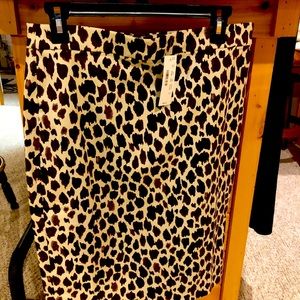Giraffe print J.Crew pencil skirt.